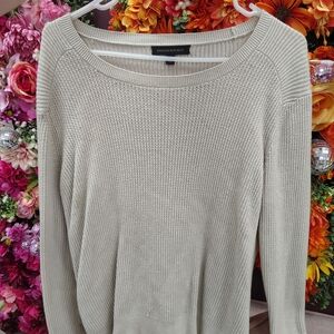 Banana Republic Women's Beige Textured Crew Neck Sweater